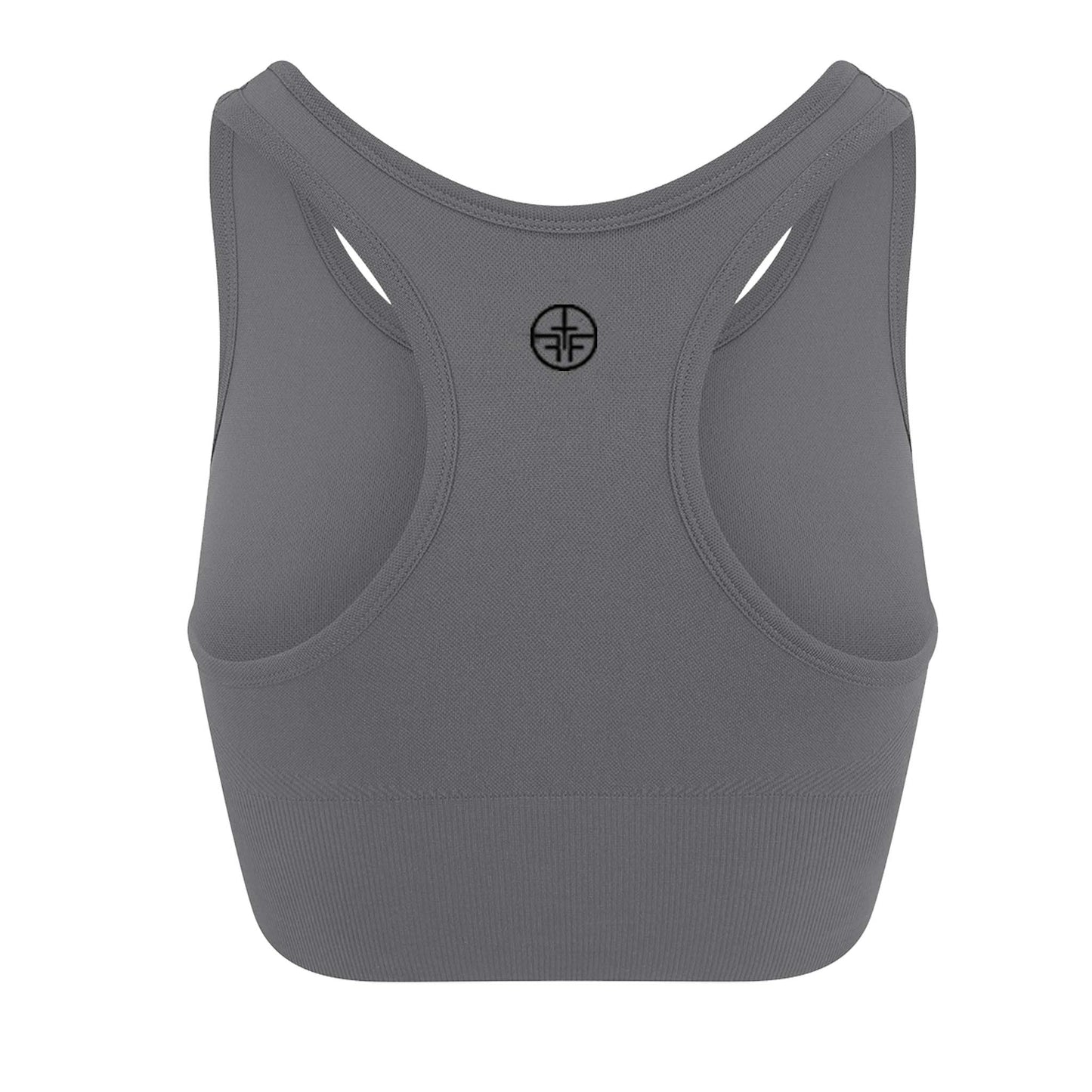 CHLOE - Seamless Racer Back Cropped Vest - Grey
