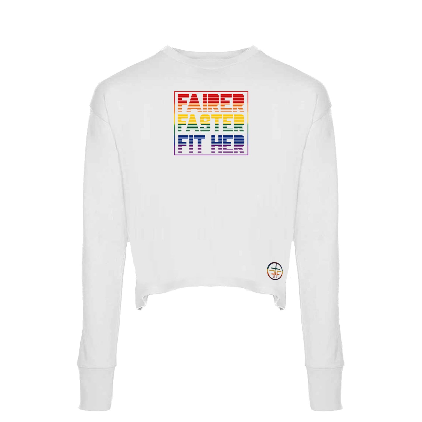 ONE LOVE CROP - White