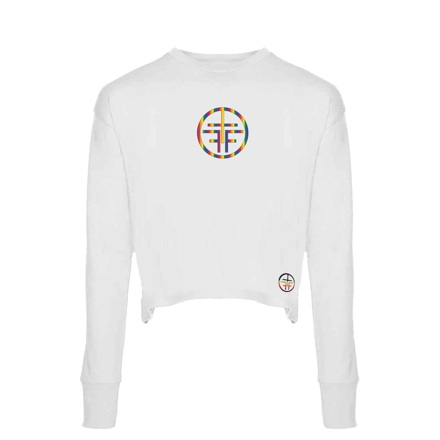 ONE LOVE CROP - White