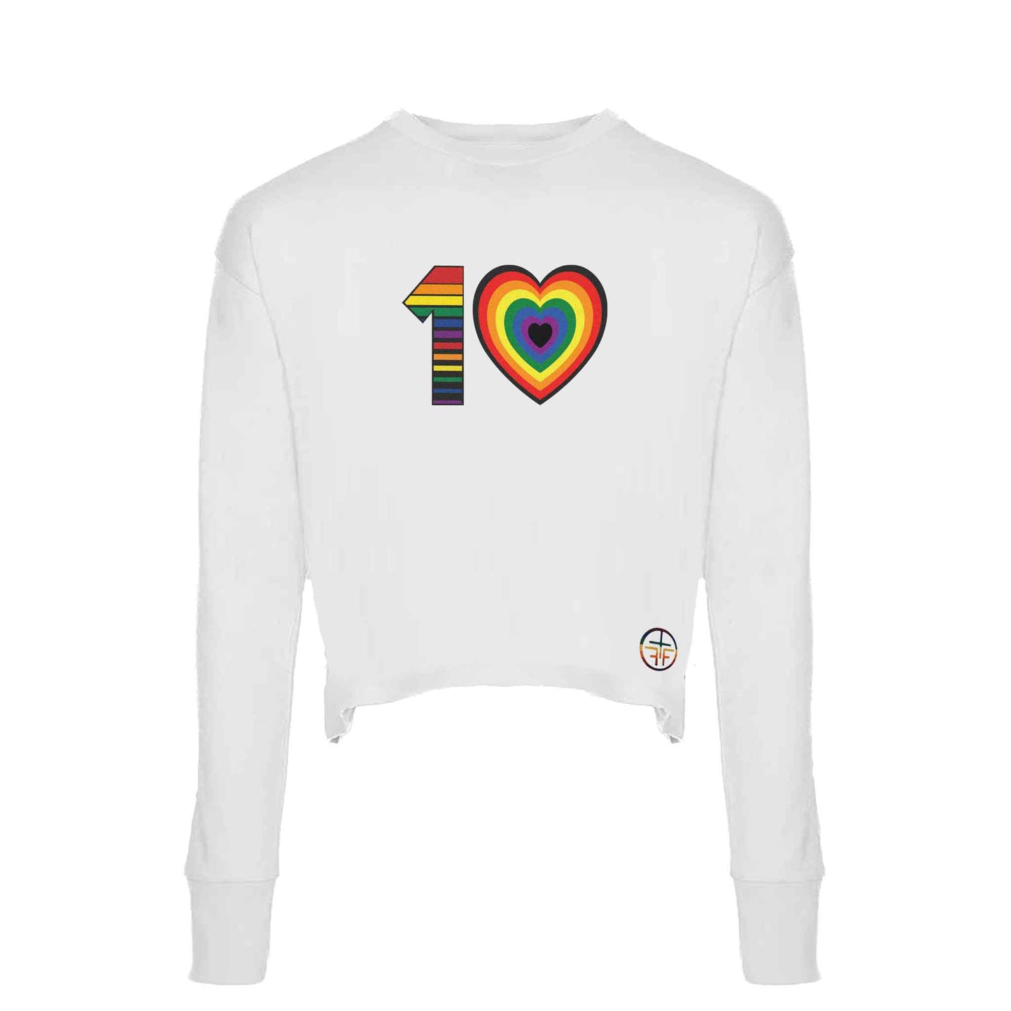 ONE LOVE CROP - White