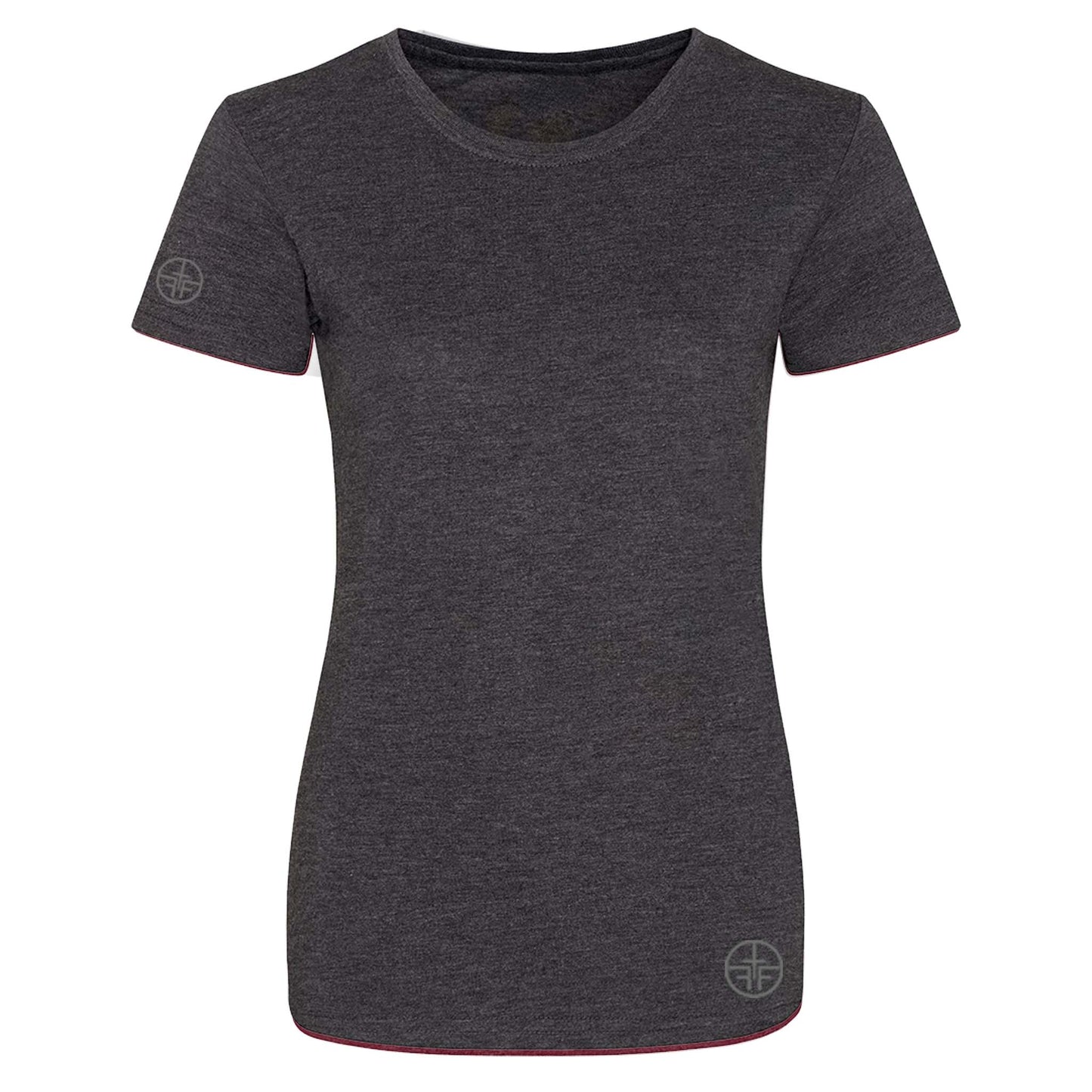 GEORGIA - Skinny Fit T-Shirt - Charcoal
