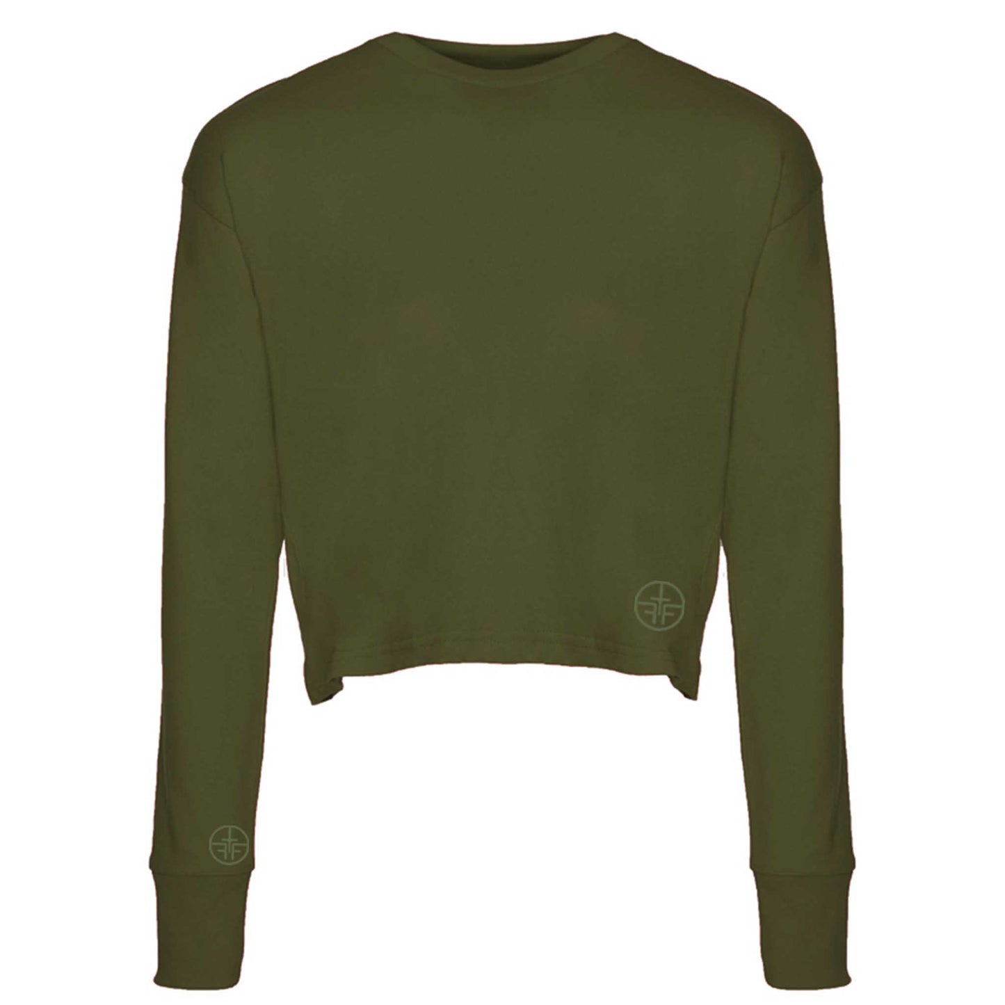 JORDAN Cropped Tee - Olive