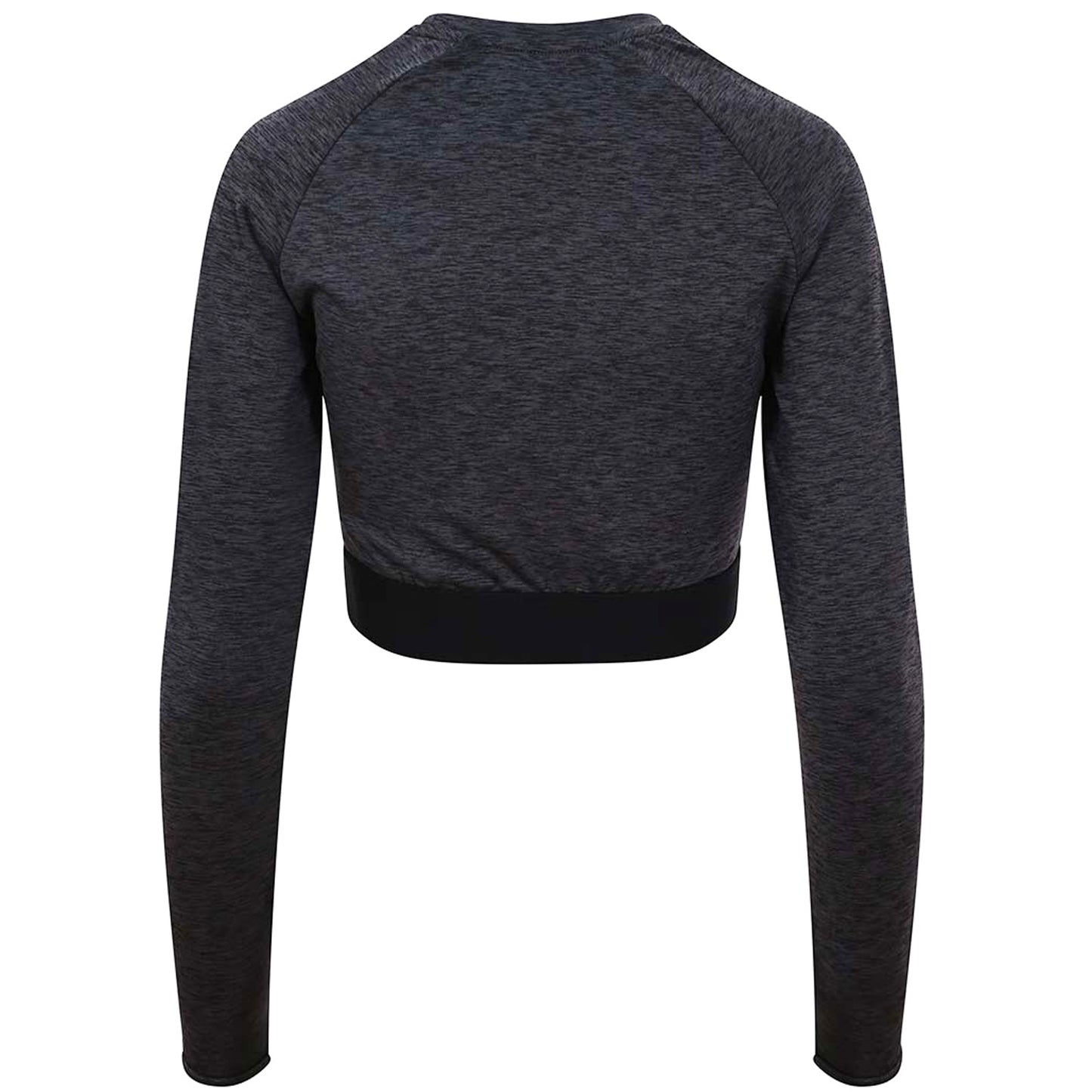 LUCY - "Cool" Technology Long Sleeved Crop Top - Charcoal