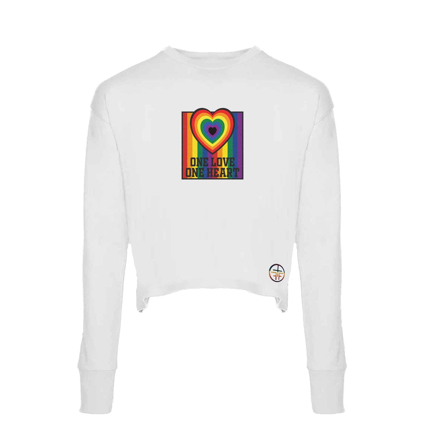 ONE LOVE CROP - White